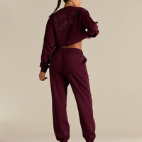 Comfort Outdoor Cropped Crew Neck | Merlot
