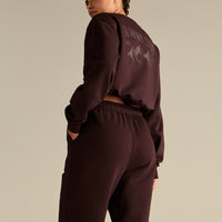 Comfort Outdoor Cropped Crew Neck | Cafe Noir