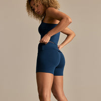 Cotton Contour Racer Tank | True Navy