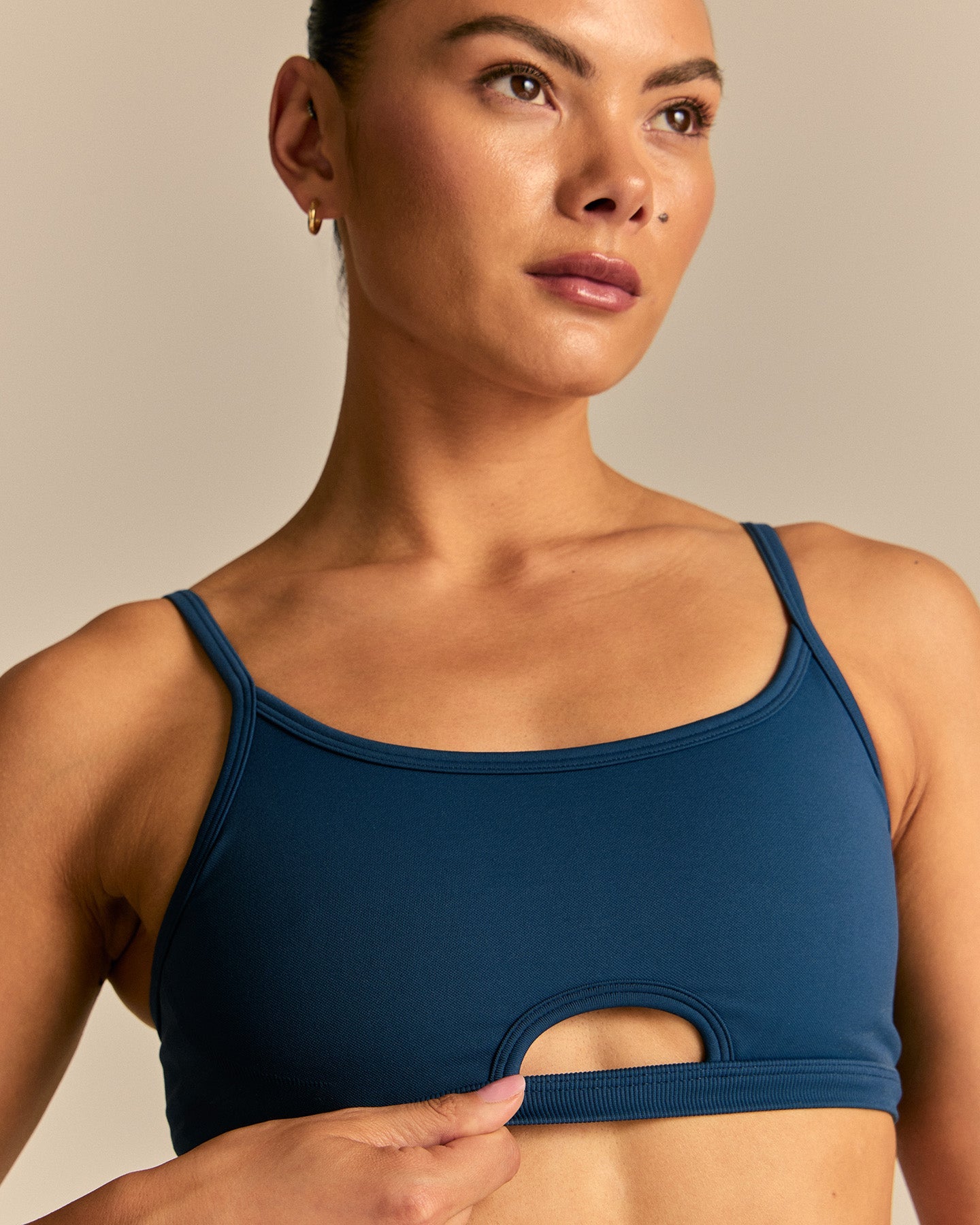 Emphasize Peek-A-Boo Bra | True Navy
