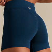 Essential High Waist Shorts | True Navy