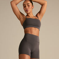 Essential High Waist Shorts | Slate Grey