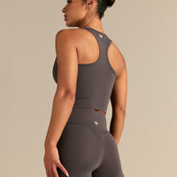 Essential Crop Tank Top | Slate Grey