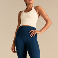 Essential High Waist Capri Leggings | True Navy