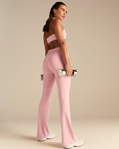 Essential High Waist Flared Leggings | Sweet Pink