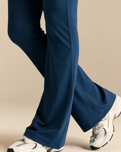 Essential High Waist Flared Leggings | True Navy