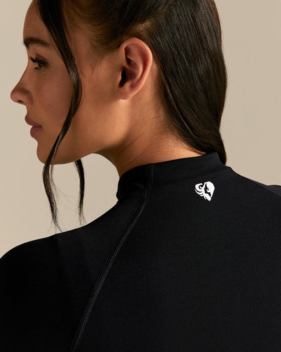 Power Long Sleeve Full Zip Jacket | Black