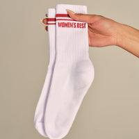 Premium Crew Stripe Socks (3PK) | True Red/Chambray Blue/Black