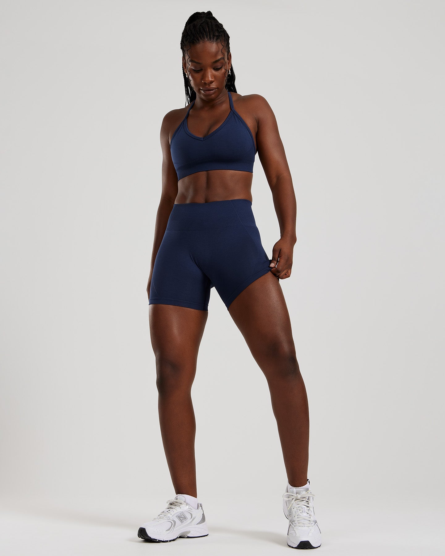 Define 2.0 High Waist Scrunch Shorts 4" | Sapphire Blue