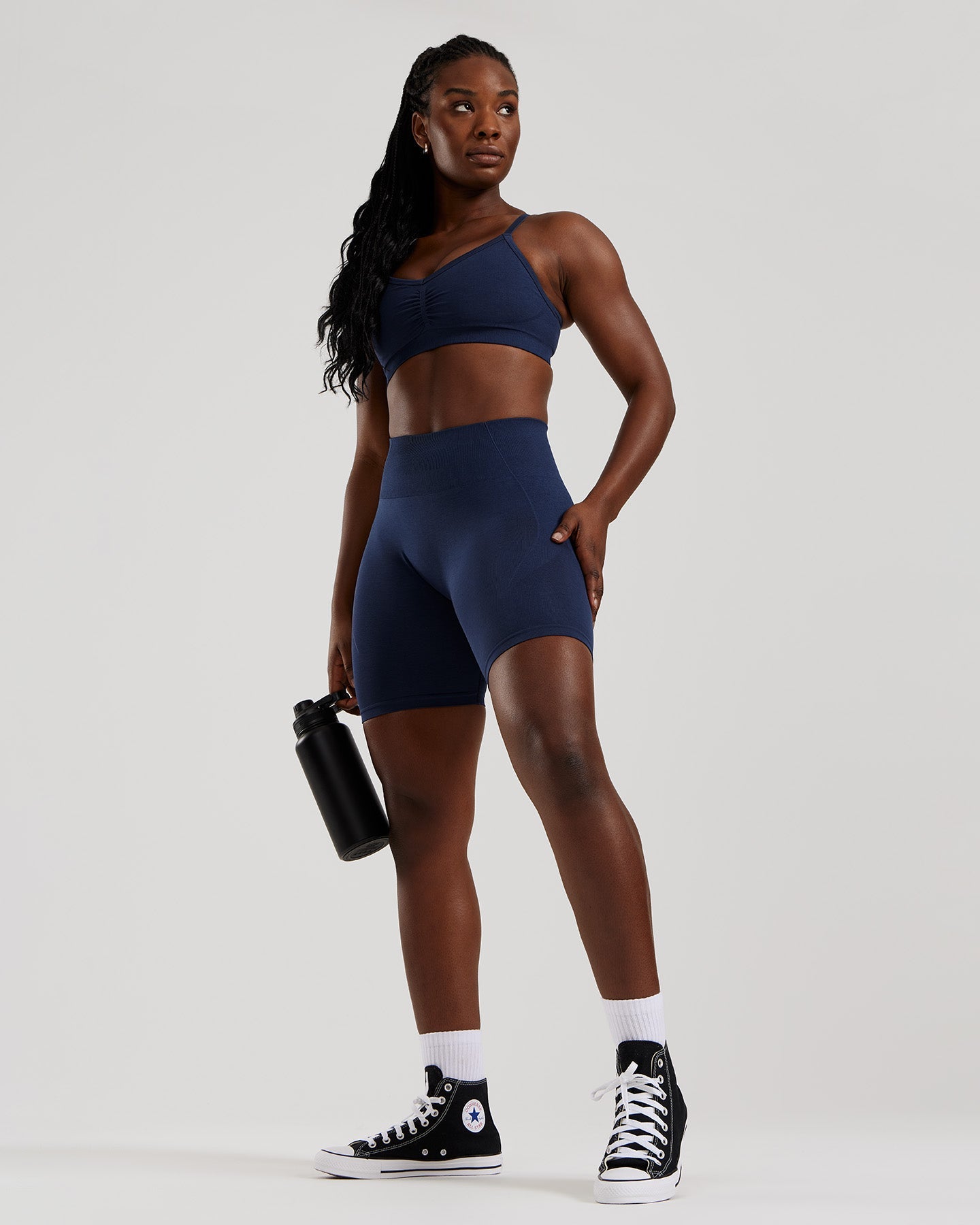 Define 2.0 High Waist Scrunch Shorts 6" | Sapphire Blue