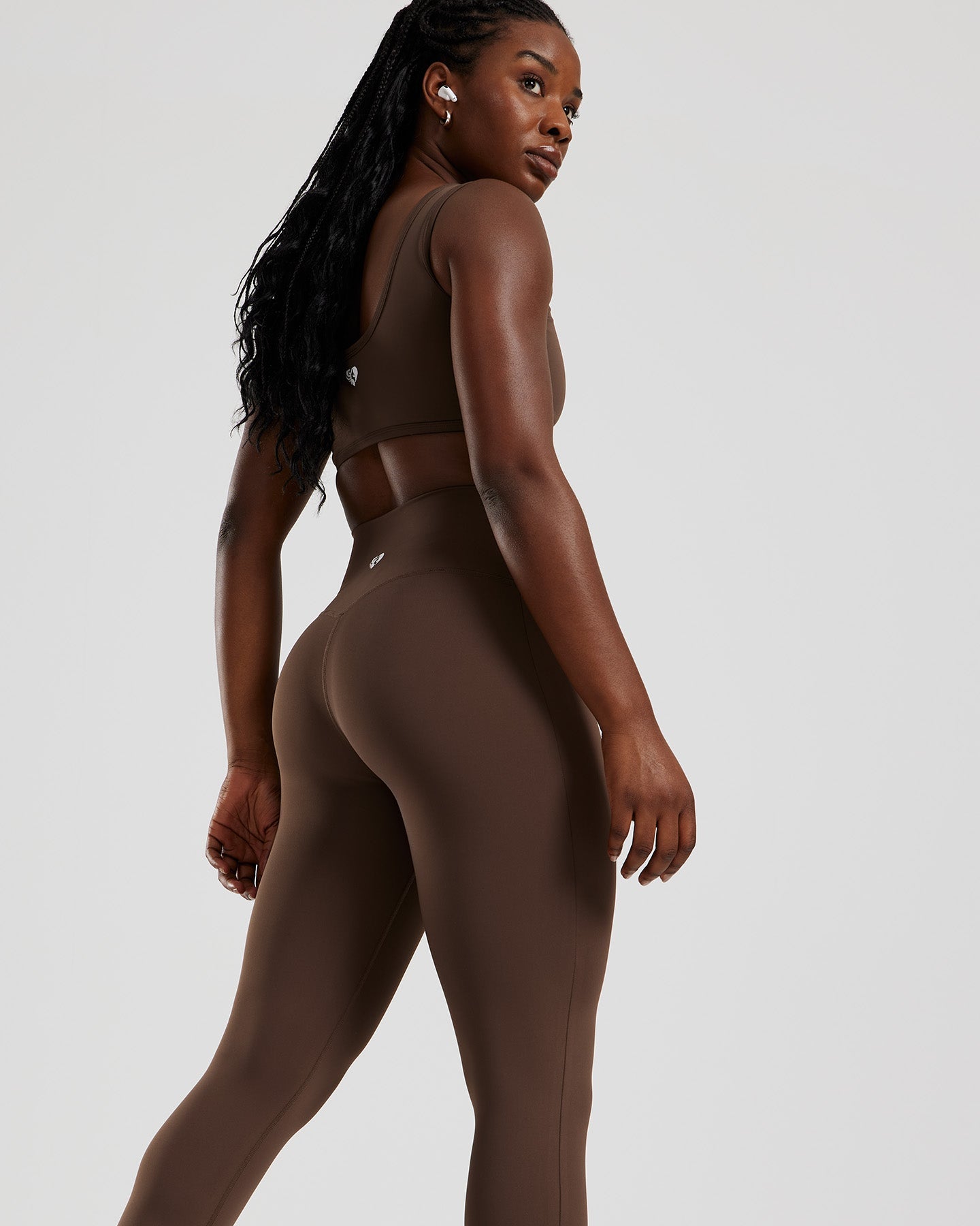 Essential High Waist Mini Flared Leggings | Cocoa