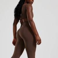 Essential High Waist Mini Flared Leggings | Cocoa