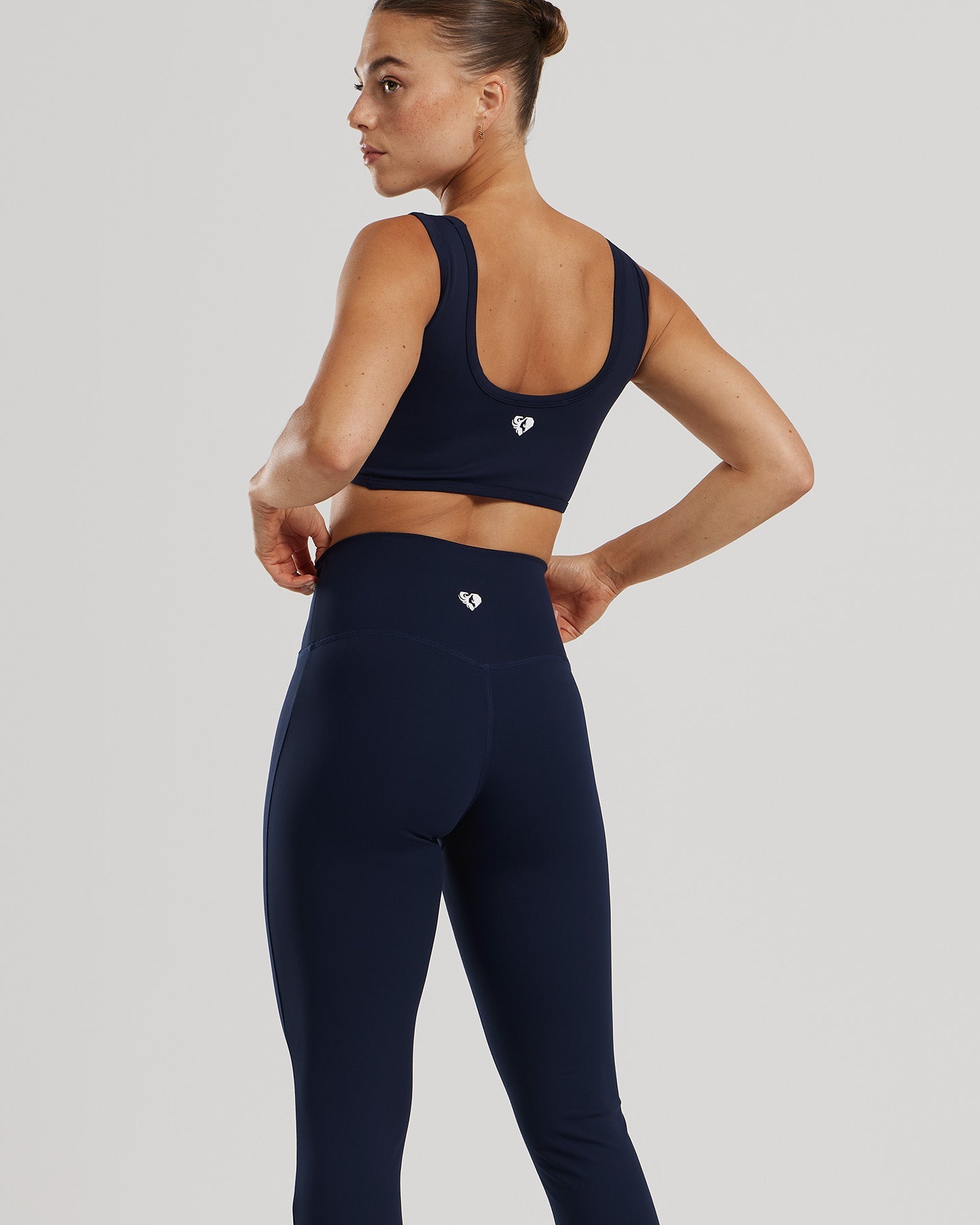 Essential High Waist Mini Flared Leggings | Sapphire Blue