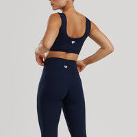 Essential High Waist Mini Flared Leggings | Sapphire Blue