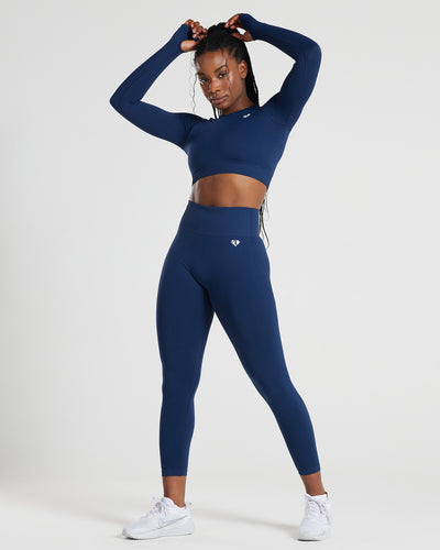 Power High Waist 7/8 Leggings | Sapphire Blue