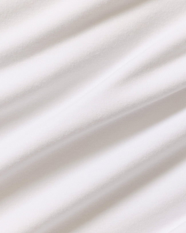 Smooth Contour Midi Square Neck Tank | White