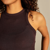 Comfort Ribbed Midi Tank | Cafe Noir