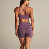 Power High Waist Shorts | Dusk Plum