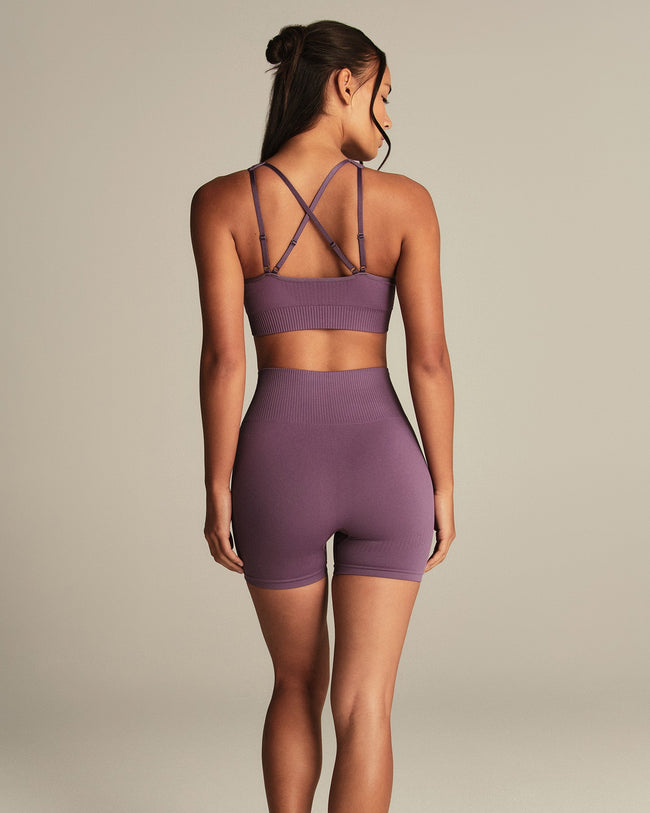 Power High Waist Shorts | Dusk Plum