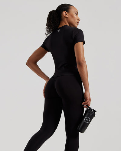 Essential High Waist Leggings | Black