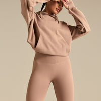 Comfort Oversized Hook Up Hoodie | Mauve Taupe