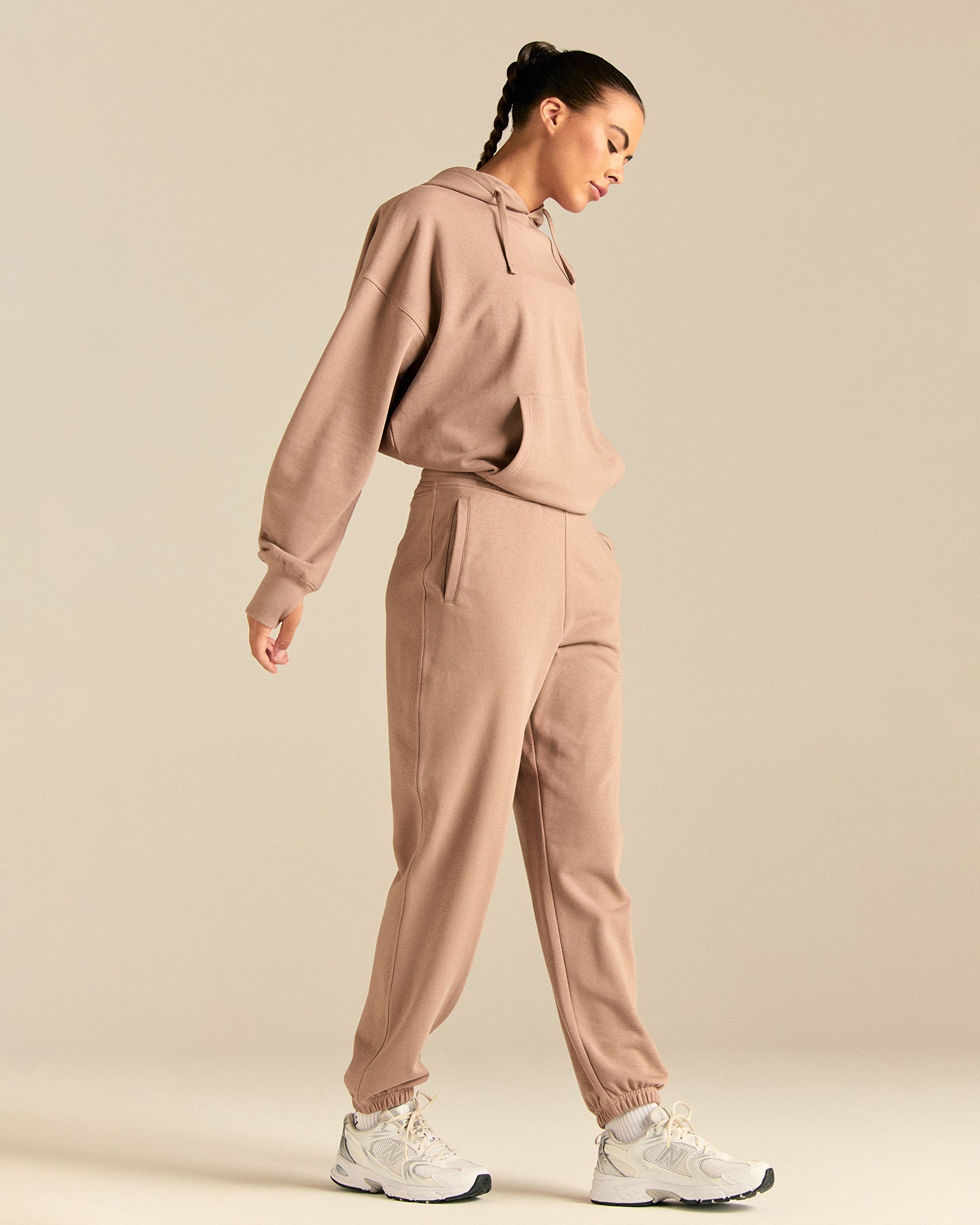 Comfort Cuffed Hem Joggers | Mauve Taupe
