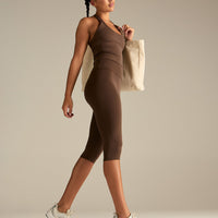 Essential High Waist Capri Leggings | Cocoa