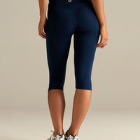 Essential High Waist Capri Leggings | Sapphire Blue
