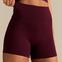 Essential High Waist Shorts | Merlot