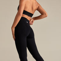 Essential High Waist Mini Flared Leggings | Black