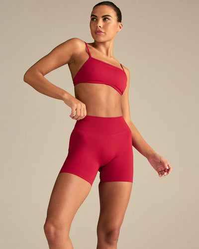 Emphasize Mid Waist 5" Shorts | Candy Apple