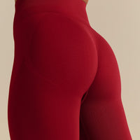 Define 2.0 High Waist Scrunch Leggings | True Red