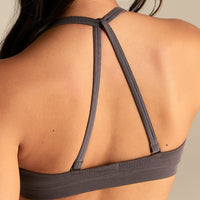 Define 2.0 Scrunch V-Neck Bra | Slate Grey