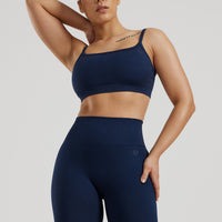 Motion Seamless Straight Neck Bra | Sapphire Blue