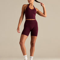 Define 2.0 High Waist Scrunch Shorts 6" | Merlot