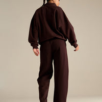 Comfort Outdoor 1/4 Zip Graphic Sweat | Cafe Noir