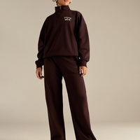 Comfort Cozy Straight Leg Joggers | Cafe Noir