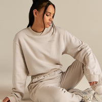 Comfort Outdoor Cropped Crew Neck | Stone