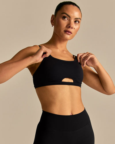 Emphasize Peek-A-Boo Bra | Black