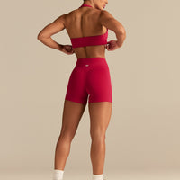 Essential Twist Front Halter Bra | Strawberry Kiss