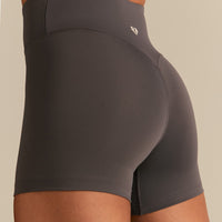 Essential High Waist Shorts | Slate Grey