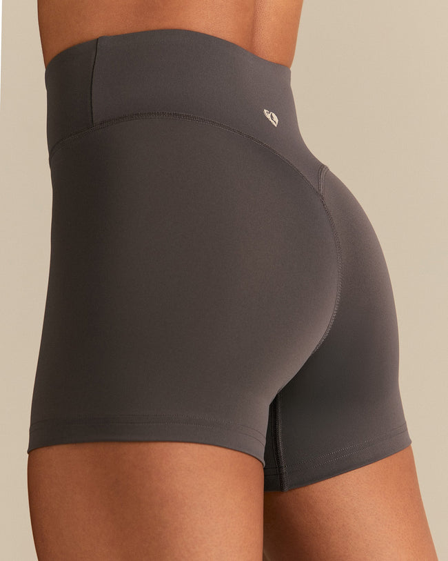 Essential High Waist Shorts | Slate Grey