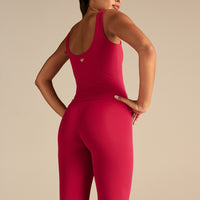 Essential Built-In Bra Scoop Back Tank | Strawberry Kiss