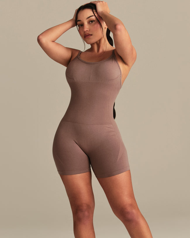 Define 2.0 Scrunch Short Unitard | Mocha