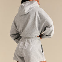 Comfort Lightweight Draw Hem Hoodie | Grey Marl
