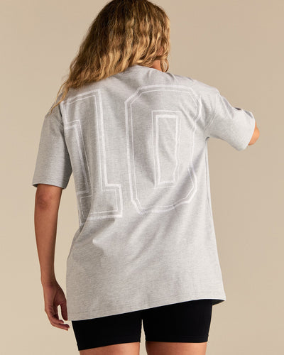 Comfort Oversized "10" Graphic T-Shirt | Grey Marl