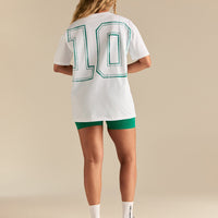 Comfort Oversized "10" Graphic T-Shirt | White