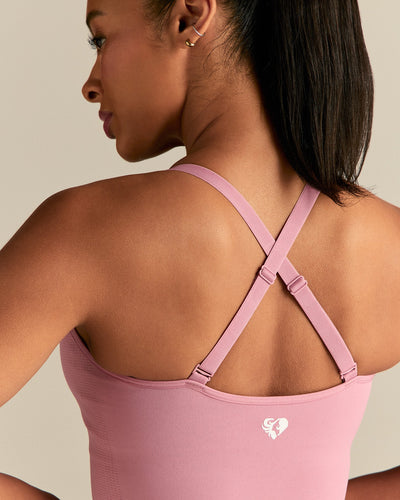 Power Built-In Bra Tank | Blush Pink