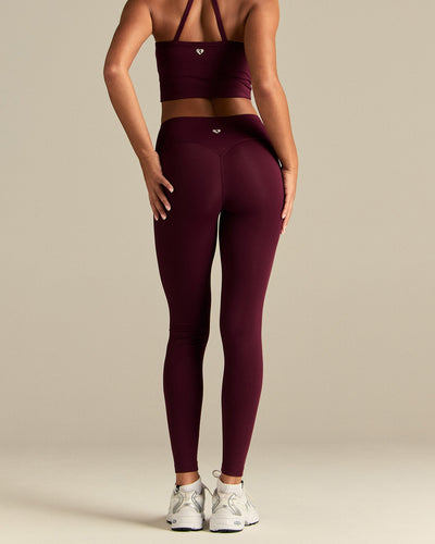 Essential High Waist Leggings | Merlot