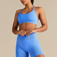 Define 2.0 Cross Back Bra | Chambray Blue